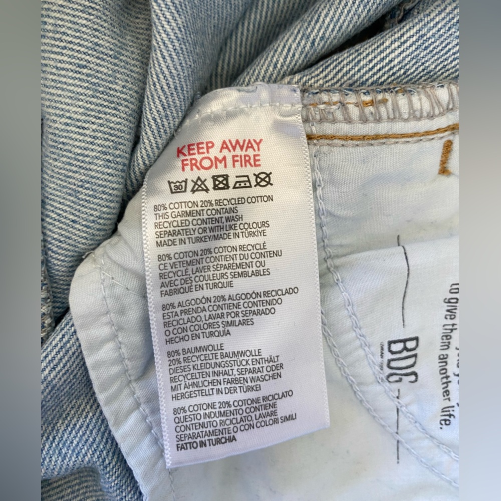 BDG Light Blue Y2K Cargo Jeans - Picture 6 of 9